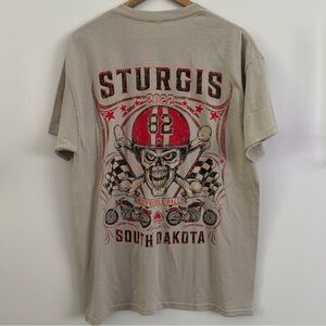 Sturgis South Dakota 2022 Motorcycle Rally T-Shirt - Beige